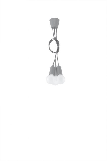 Sollux Lighting Lampa wisząca DIEGO 3 szara