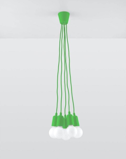 Sollux Lampa wisząca DIEGO 5 zielony