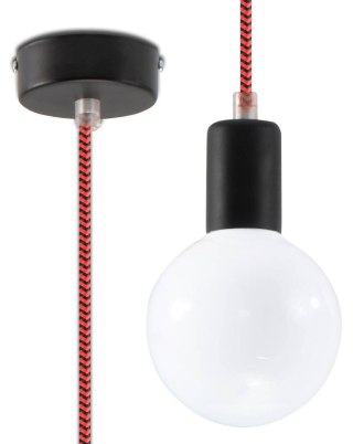 LAMPA SUFITOWA EDISON LOFT ZWIS czarno-czerwona