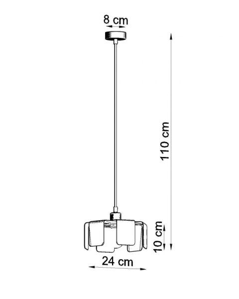 Sollux Lampa wisząca TULIP czarny