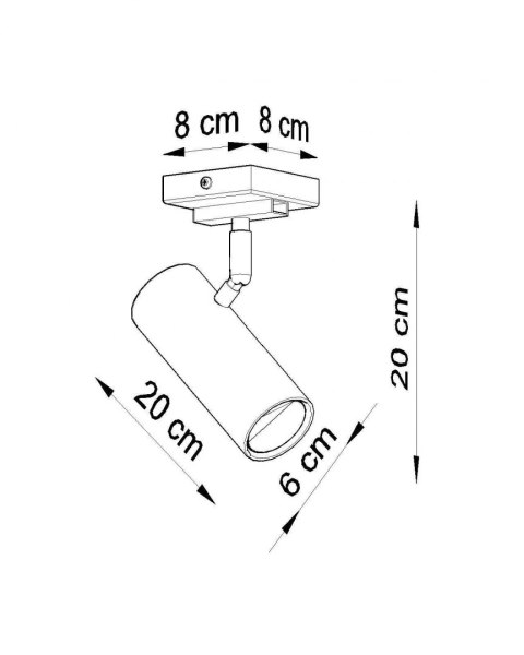 Sollux Lampa Plafon DIREZIONE 1 biały