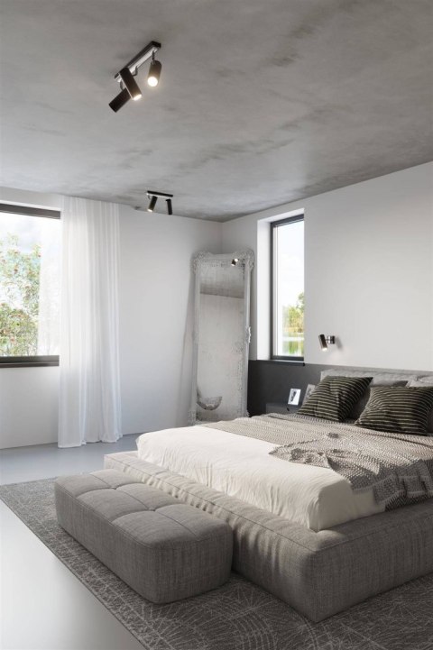 Sollux Lampa Plafon DIREZIONE 1 czarny