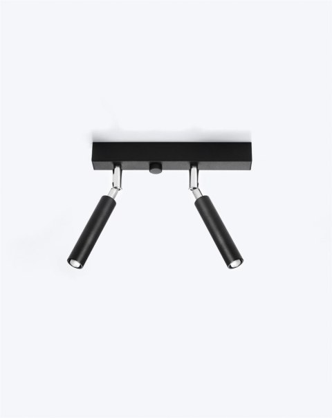 Sollux Lampa Plafon EYETECH 2 czarny