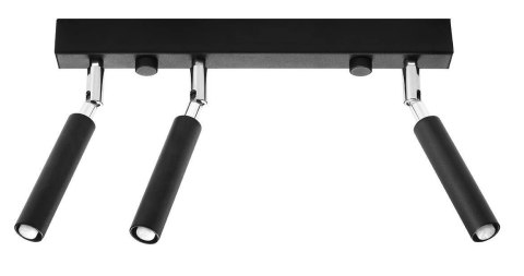 Sollux Lampa Plafon EYETECH 3 czarny