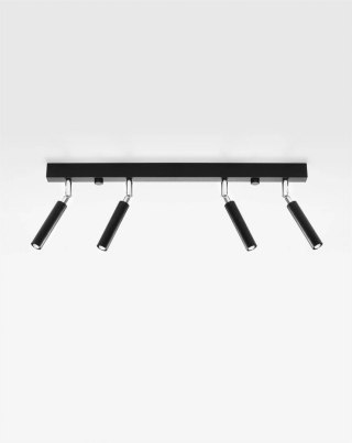 Sollux Lampa Plafon EYETECH 4 czarny