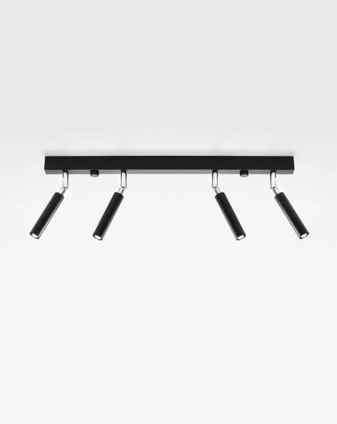 Sollux Lampa Plafon EYETECH 4 czarny