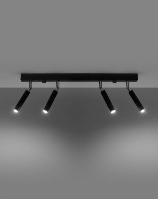 Sollux Lampa Plafon EYETECH 4 czarny