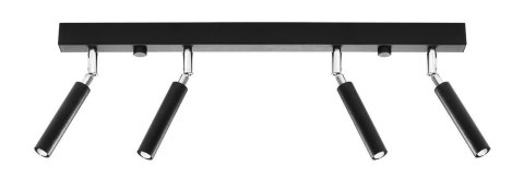 Sollux Lampa Plafon EYETECH 4 czarny
