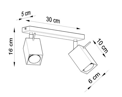 Sollux Lampa Plafon MERIDA 2 biały