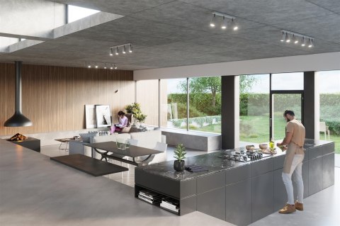 Sollux Lampa Plafon MERIDA 2 szary