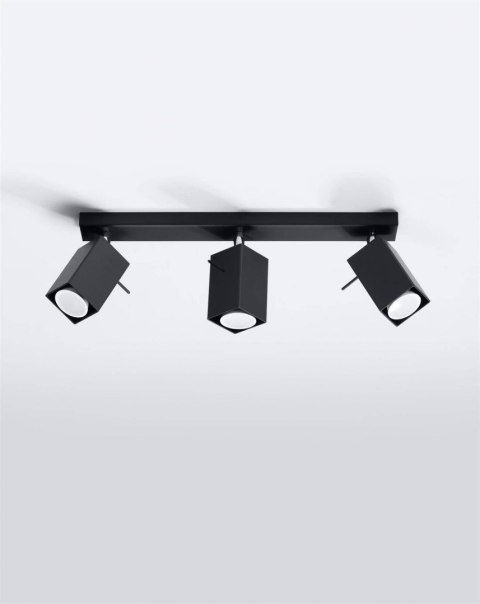 Sollux Lampa Plafon MERIDA 3 czarny