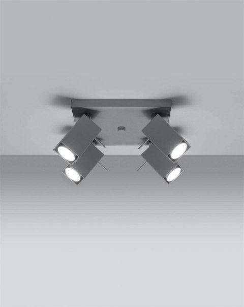 Sollux Lampa Plafon MERIDA 4 szary