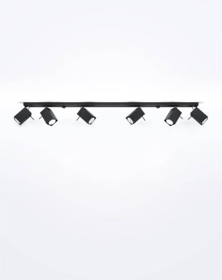 Sollux Lampa Plafon MERIDA 6L czarny