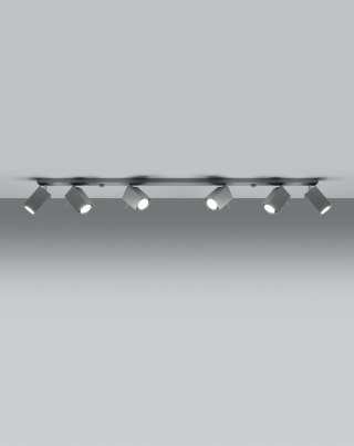 Sollux Lighting Plafon MERIDA 6L szary