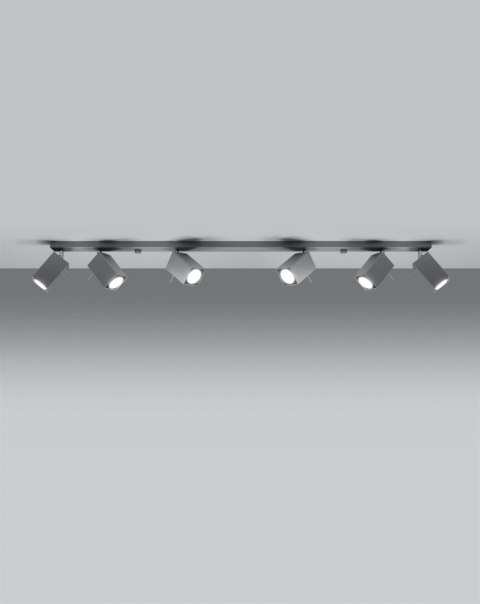 Plafon MERIDA 6L szary