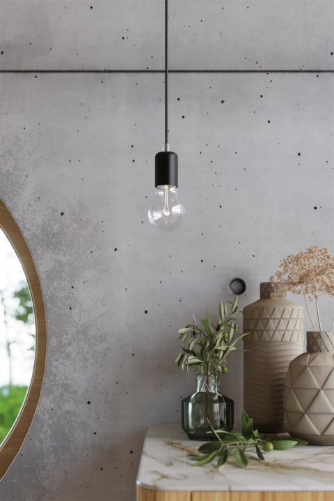 Sollux Lampa Żyrandol Zwis EDISON 3 czarny do salonu nad stół