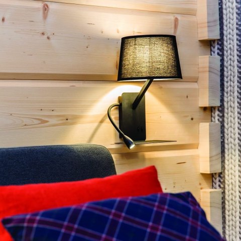 Kinkiet DAKOTA (PRAWY) 1xE27 czarna LP-2121/1W R BK