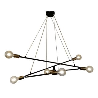 Lampa wisząca Estrella 6xE27 czarna LP-075/6P BK