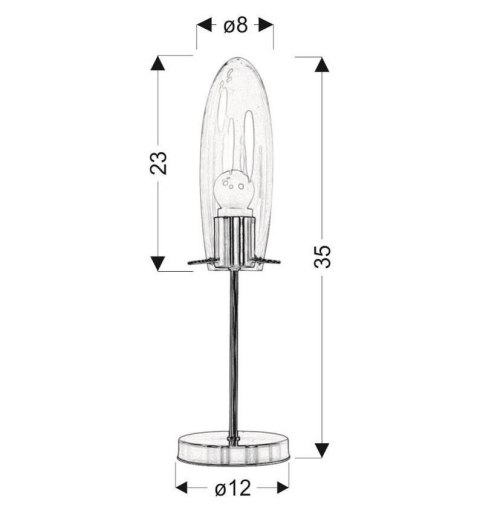 Lampka stołowa szklana nikiel mat Melot 41-10813