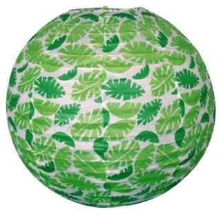 Abażur papierowy zielony w listki kula 35cm Kokon Candellux 70-94011