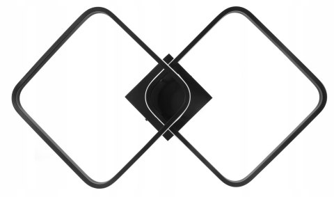 Lampa Dekoracyjna 2 kwadraty 52W Czarna DL-Z02