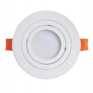 Oprawa podtynkowa oczko PÓŁTUBA ruchoma biała IP20 ZESTAW Z GNIAZDEM GU10