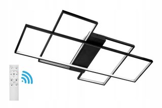 Lampa Led ring 123W czarna + Pilot