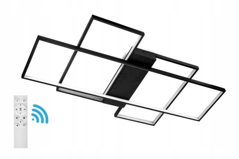 Lampa Led ring 123W czarna + Pilot