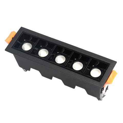 Lampa liniowa Led podtynkowa 10W 3000K czarna JDL-5T Syntron