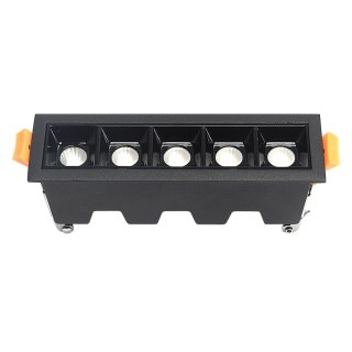 Lampa liniowa Led podtynkowa 10W 4000K czarna JDL-5T Syntron