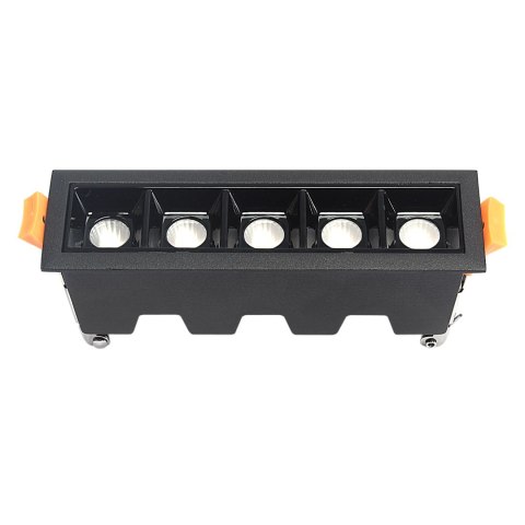 Lampa liniowa Led podtynkowa 10W 4000K czarna JDL-5T Syntron