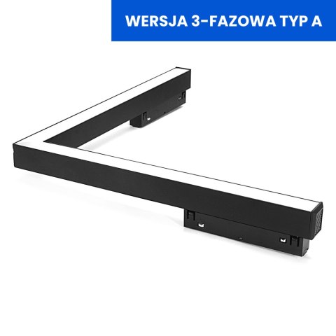 Lampa magnetyczna narożna DDCX-B12 24W 3000K - TYP A