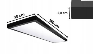 Syntron Panel Led 120x30 natynkowy czarny 40W 130 lm/W PL-E03