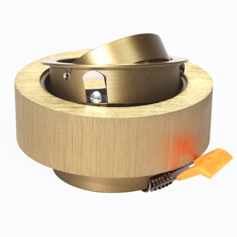 Oprawa podtynkowa oczko PÓŁTUBA ruchoma złota IP20 ZESTAW Z GNIAZDEM GU10