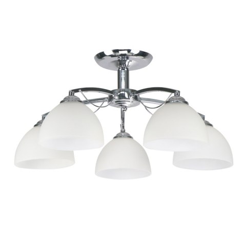 Filona Lampa Sufitowa Chromowy 5X40 E27 Klosz Biały