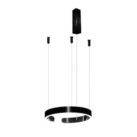 Lampa LED wisząca okrąg czarna XZ-001 34W + pilot