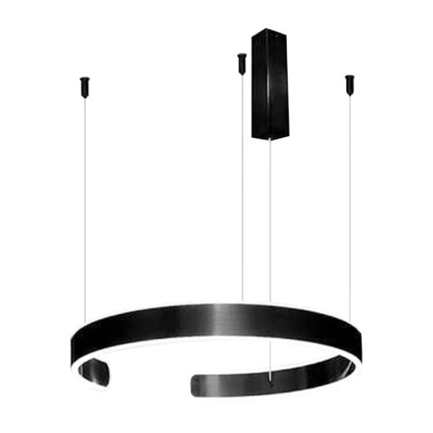 Lampa LED wisząca okrąg czarna XZ-003 66W + pilot