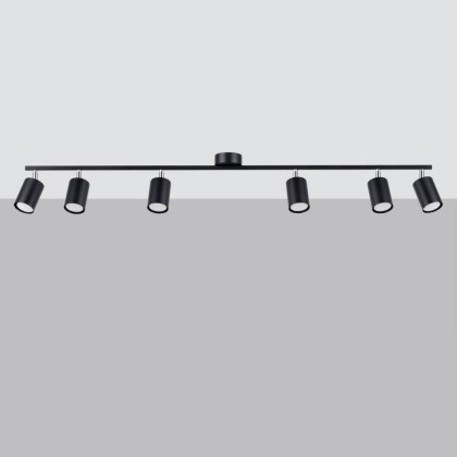 Sollux Lighting Plafon LEMMI 6L czarny