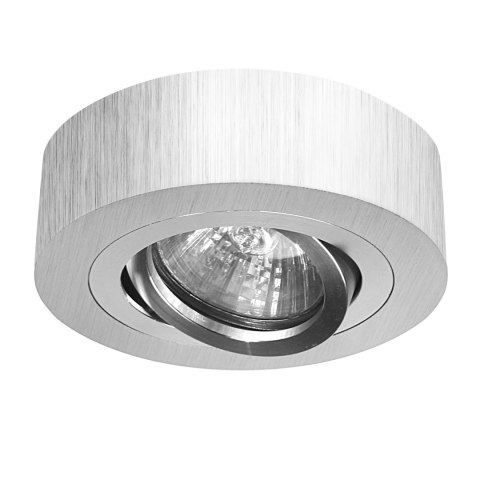 Oprawa podtynkowa oczko PÓŁTUBA ruchoma srebrna IP20 ZESTAW Z GNIAZDEM GU10