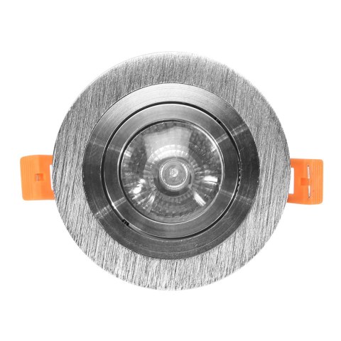 Oprawa podtynkowa oczko PÓŁTUBA ruchoma srebrna IP20 ZESTAW Z GNIAZDEM GU10