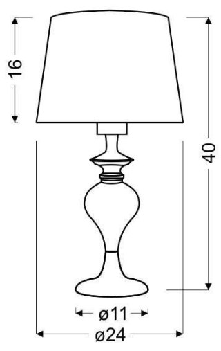 Lampa stołowa gabinetowa 1X60W E27 czarna GILLENIA 41-21413