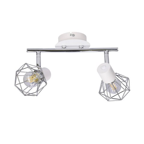 Lampa listwa ścienna/sufitowa chrom/biała 2xE14 Verve 92-61348