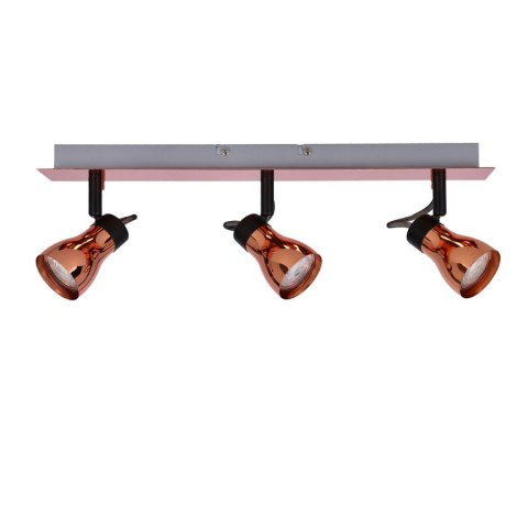 Lampa sufitowa listwa czarna + miedziana 3x50W GU10 bez żarówki Angus Candellux 93-60525