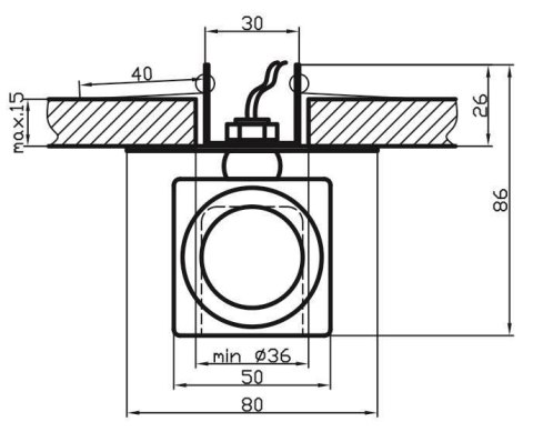 Oprawa stropowa chrom kwadrat kryształowa G4 SK-12 2264103