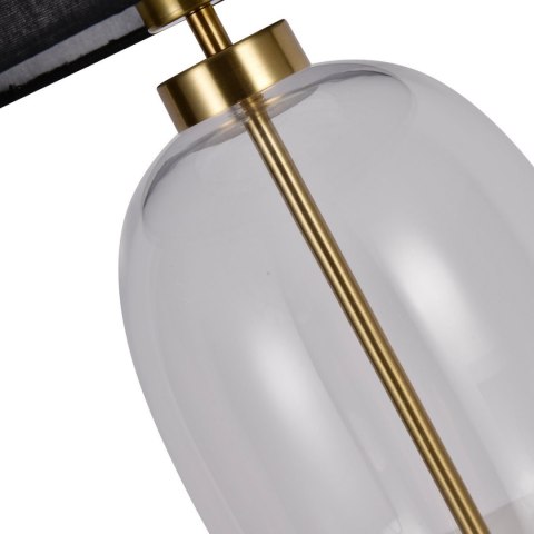 Lampa stołowa Amur czarno - transparentna 1xE27 Light Prestige