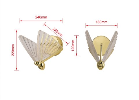 Kinkiet Mariposa złoty LED CCT Light Prestige