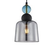 Lampa wisząca Tropea 1xE27 czarna dymna, mała LP-2004/1P S SM/BK