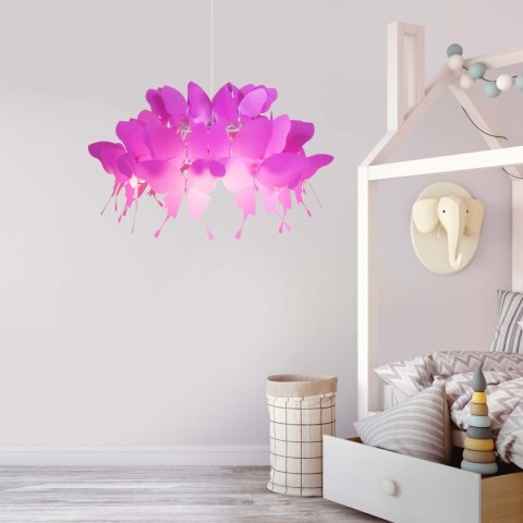 Lampa wisząca Farfalla ciemny róż 1xE27 Light Prestige