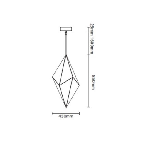 Lampa wisząca Konstelacja pionowa 7xG9 czarna LP-055/1P BK