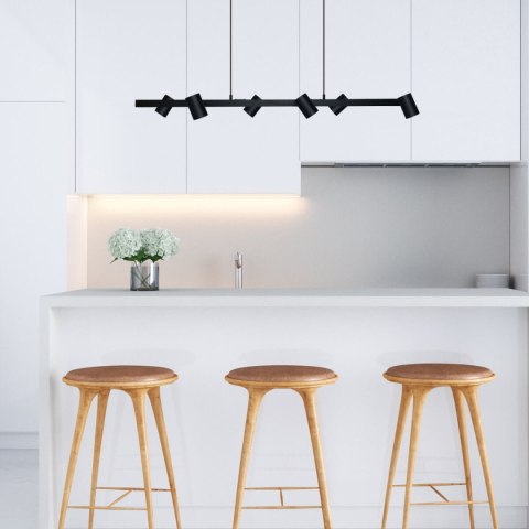 Light Prestige Lampa wisząca Snow 6 czarna 6xGU10